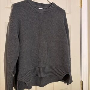 Lg Daily Ritual Grey Mockneck Sweater